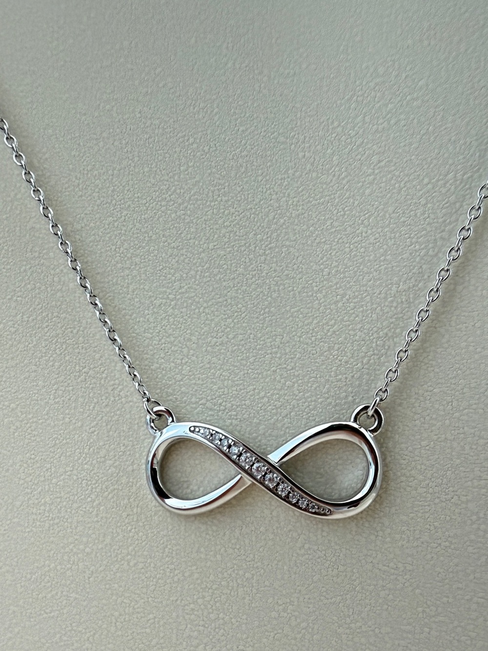 S925 Moissanite Diamond Infinite Love Pendant Necklace - Picture 2 of 5